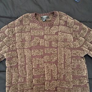 Forever 21 Brown Patterned Men's Sweater